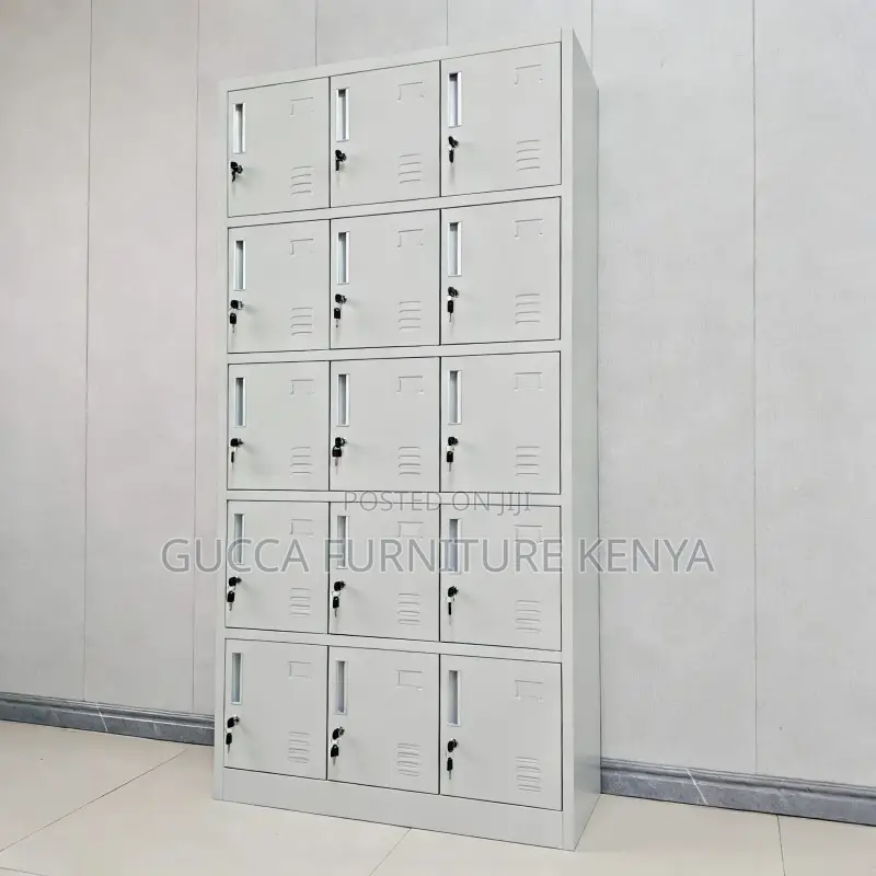 15-door Metallic Office Locker Cabinet