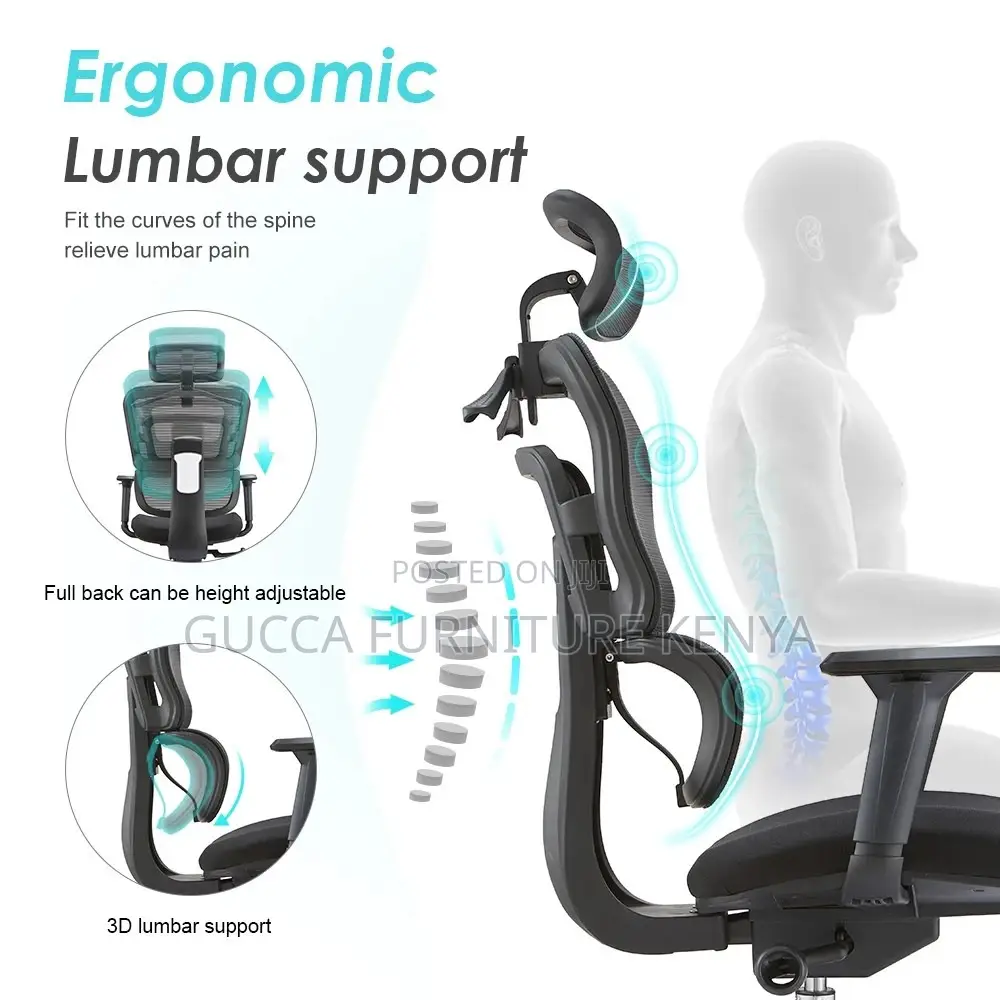 High-back Mesh Orthopedic Office Desk Chair