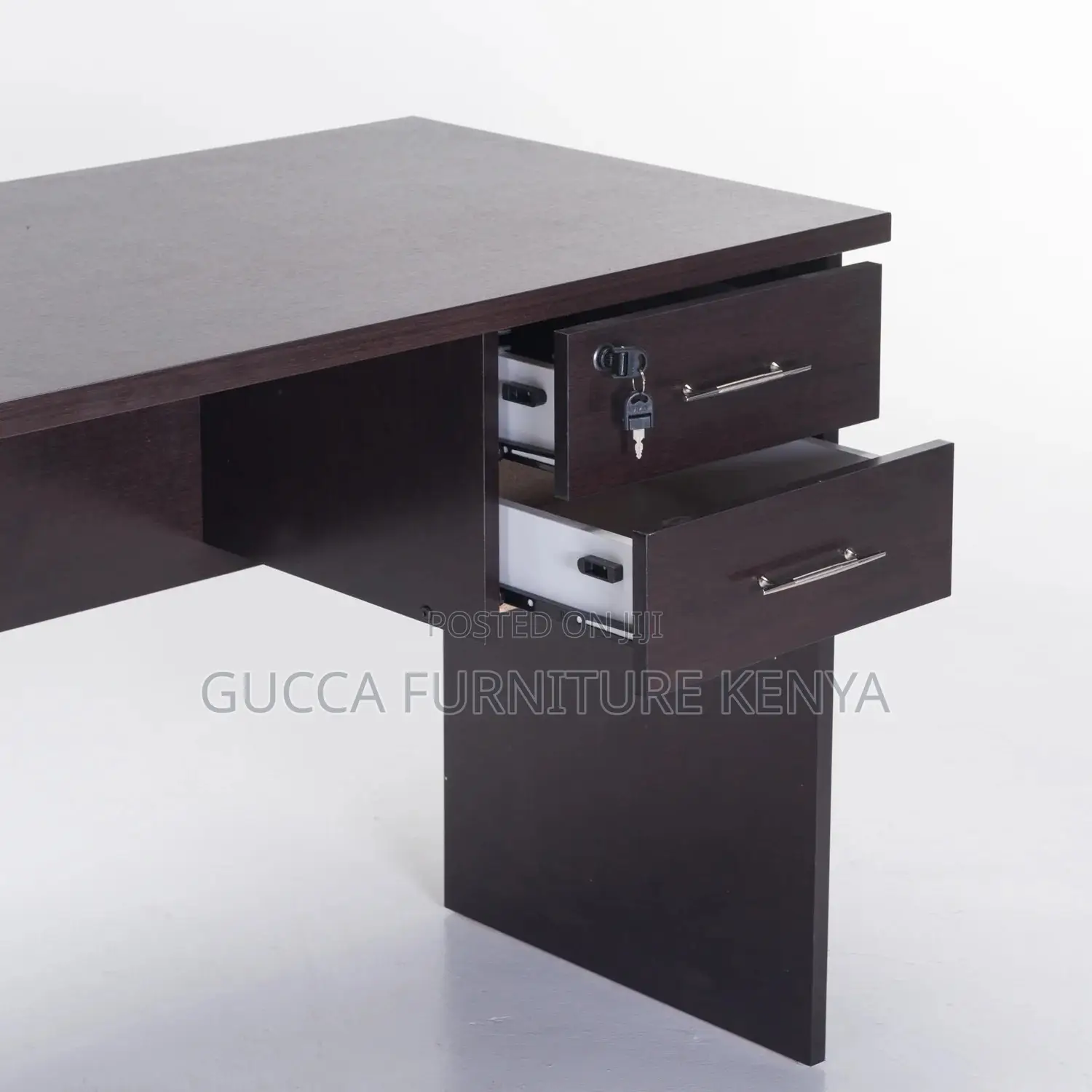 1400mm Curved Clerical Desk With Drawers