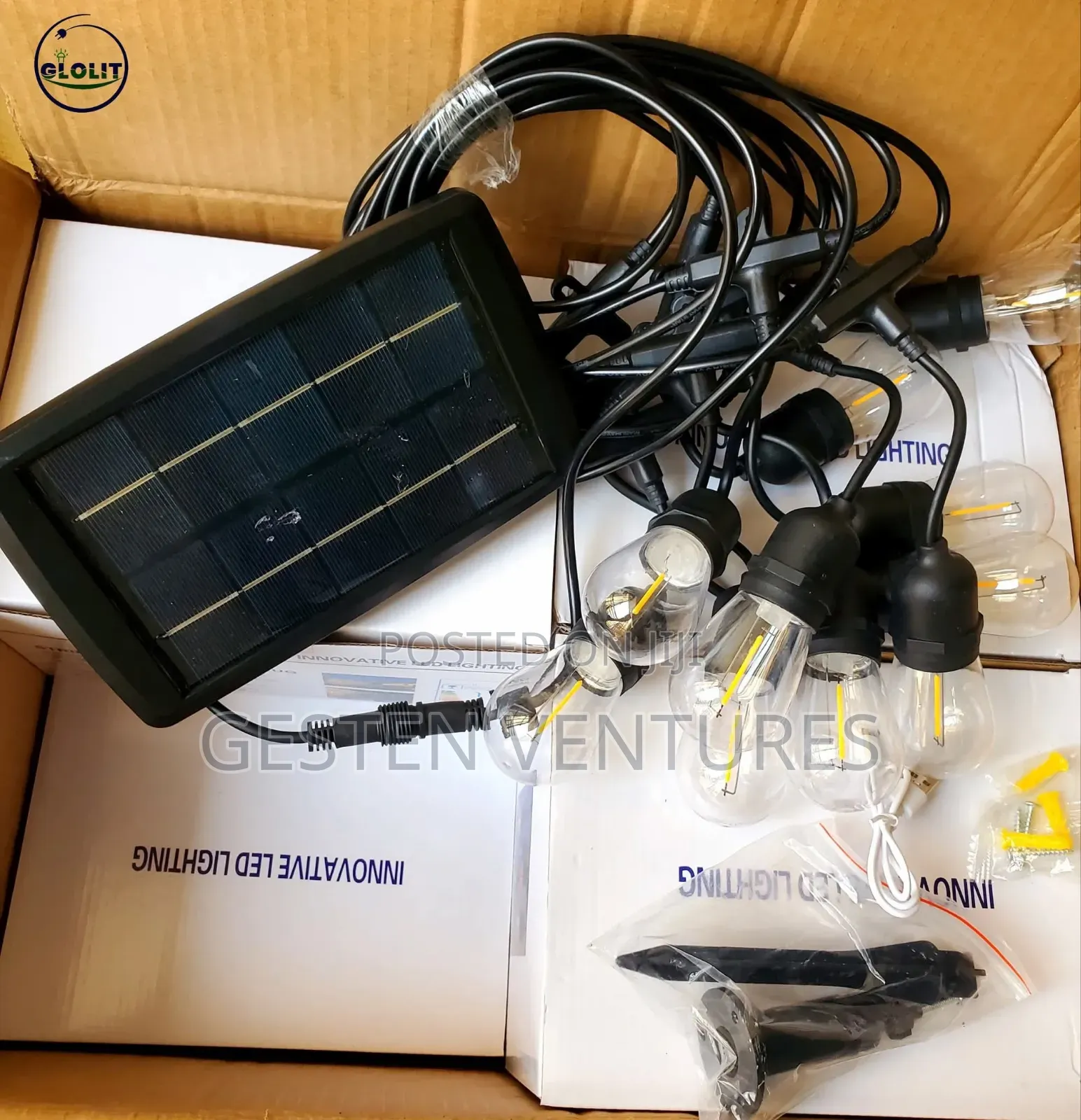 Quality 7mtrs 10bulbs Solar-Powered Outdoor String Lights Hg4