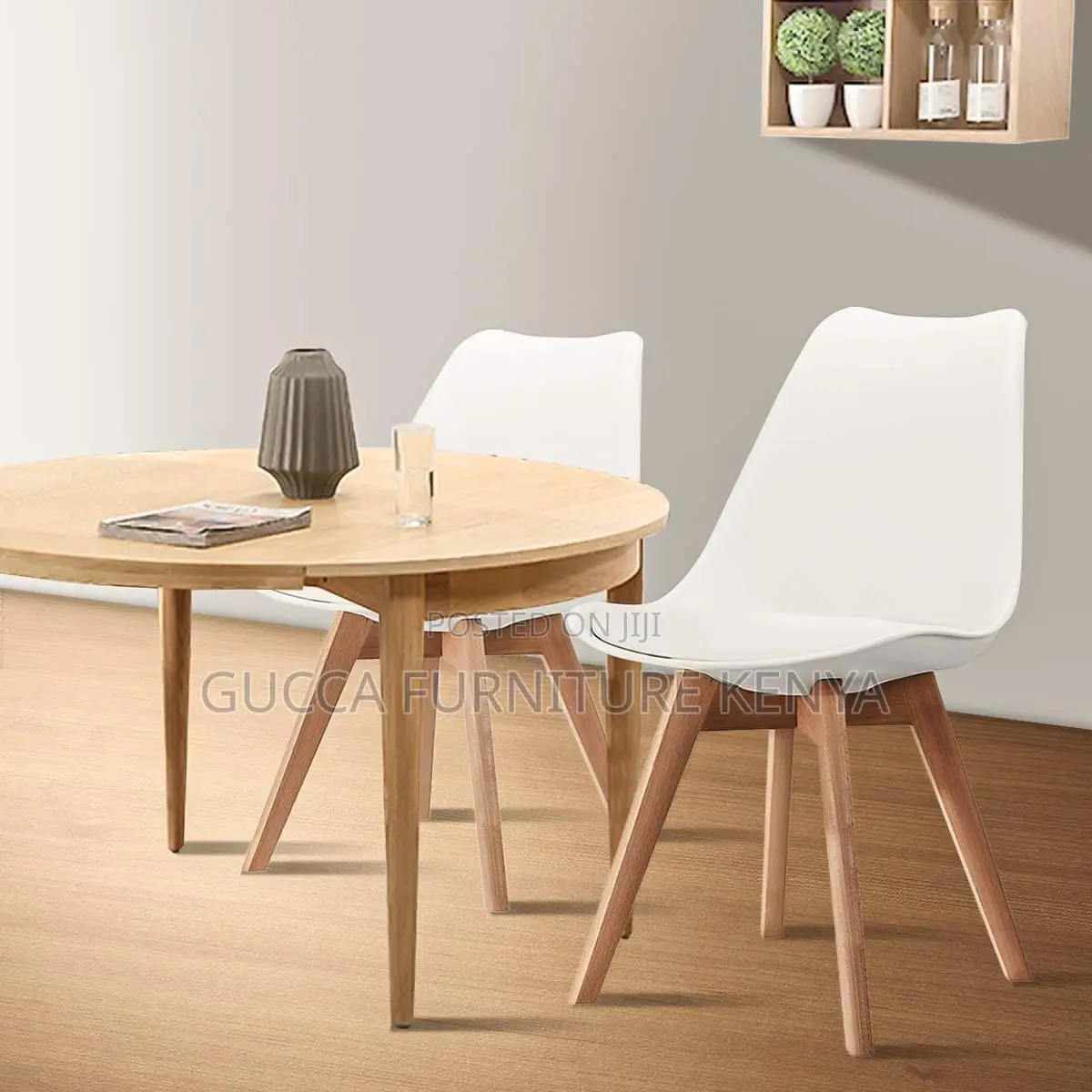Armless Leather Cushioned Dining Eames Chair