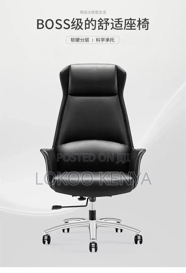 Office Chair; Black High Back Swivel Execitive Chair - thumbnail 8