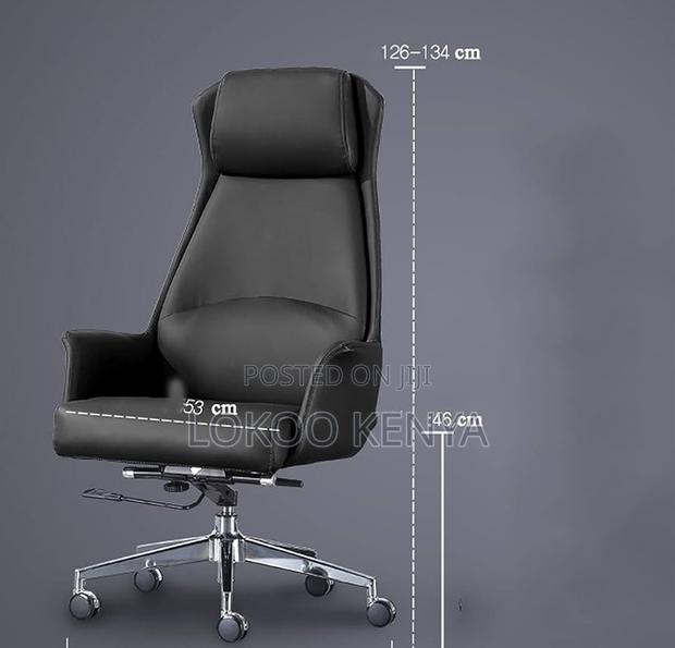 Office Chair; Black High Back Swivel Execitive Chair - thumbnail 9