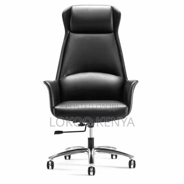 Office Chair; Black High Back Swivel Execitive Chair - thumbnail 11
