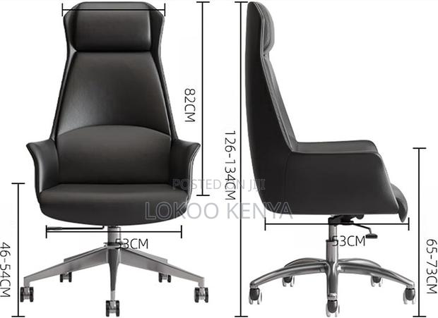 Office Chair; Black High Back Swivel Execitive Chair - thumbnail 14