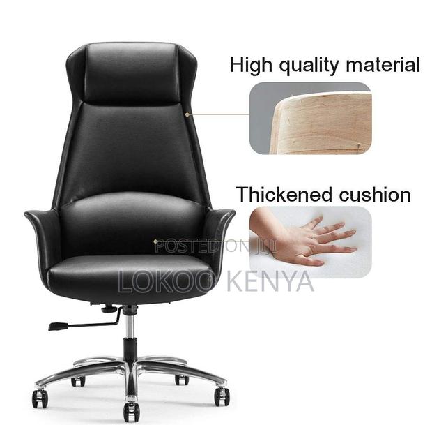 Office Chair; Black High Back Swivel Execitive Chair - thumbnail 13