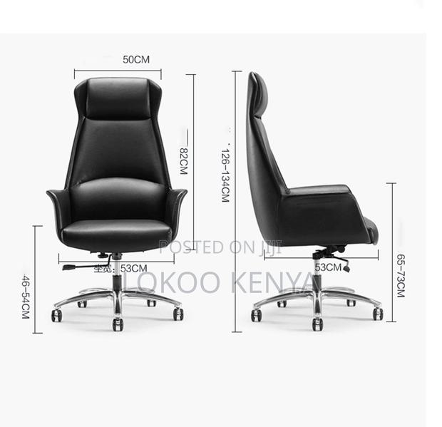 Office Chair; Black High Back Swivel Execitive Chair - thumbnail 15