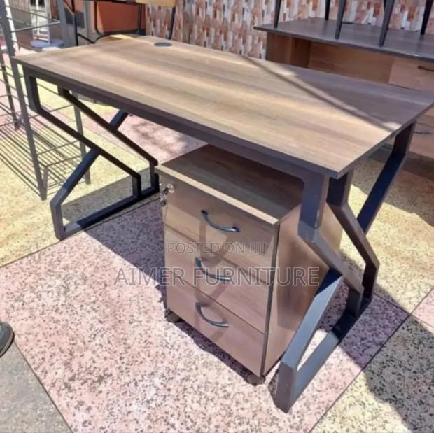 All Brown Office Table - main view