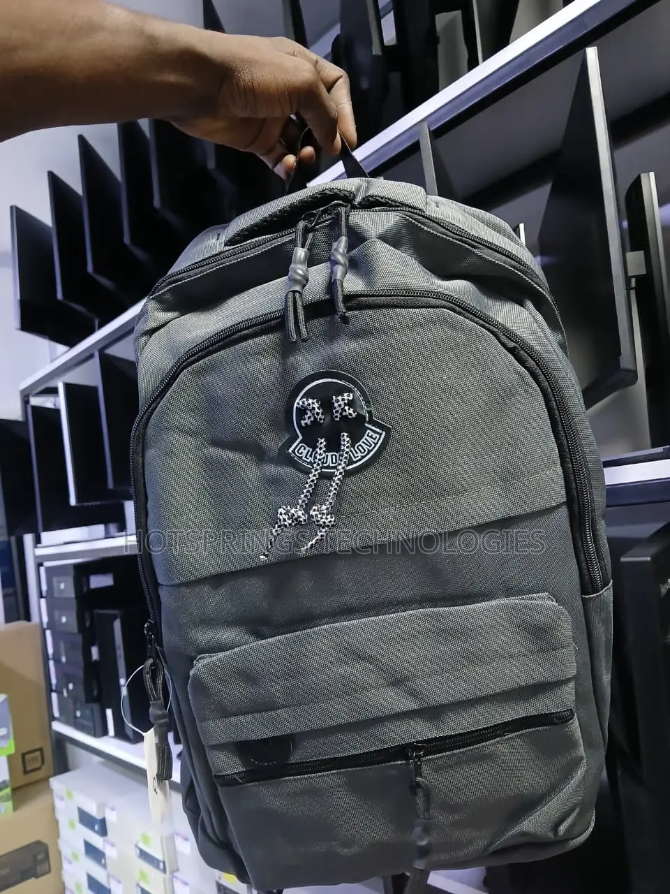 Laptop Bag | Laptop Backpack - Cloud Love Gray Color