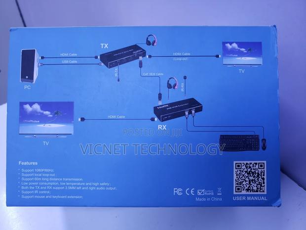 60m Hdmi KVM Extender With Usb Ports - thumbnail 2