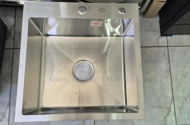 Heavy Silver Stainless Steel Single Drain Kitchen Sink