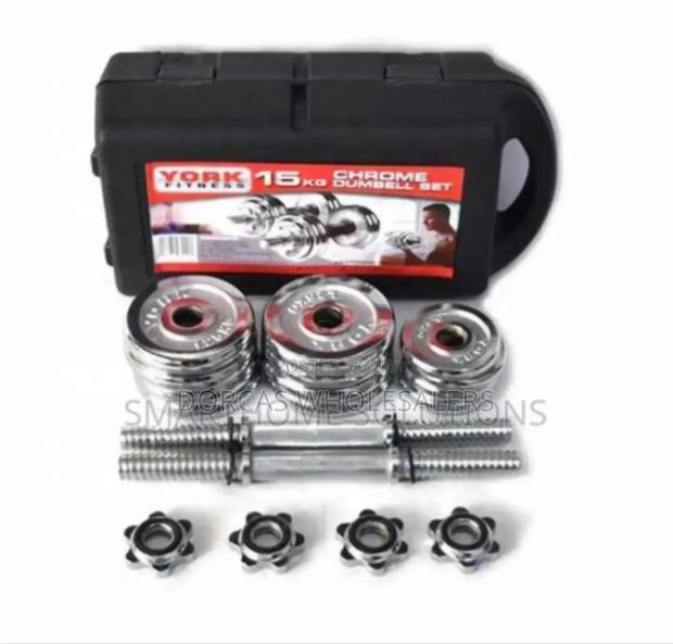 Chrome 15kgs Pair Dumbells