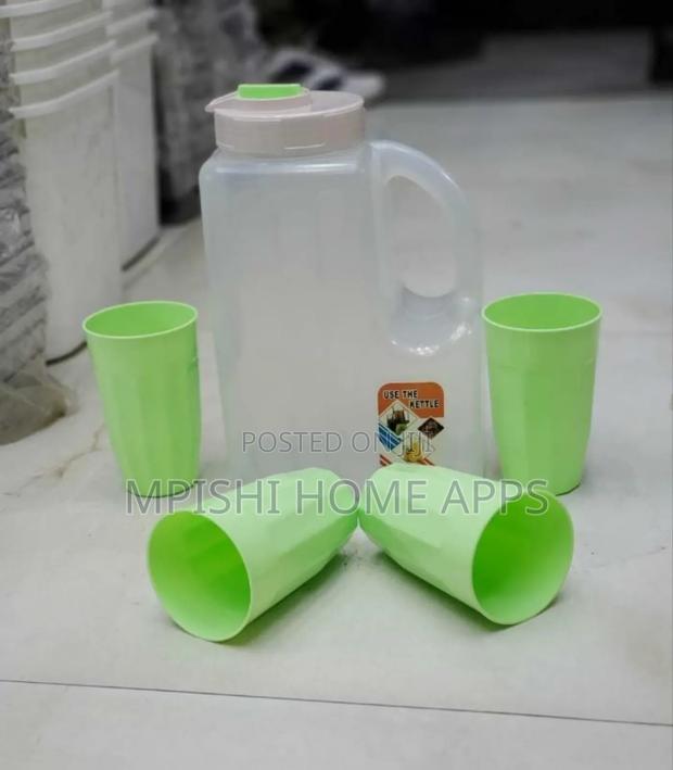 4 Liter Plastic Water Fridge Bottle Set - thumbnail 2