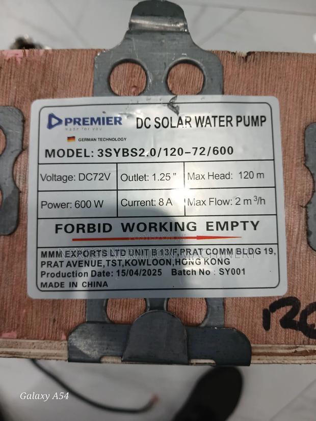 Premier Solar Submersible Pump 120m - main view