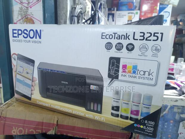 Epson Ecotank L3251 A4 Wifi Wireless All in One Ink Tank Printer