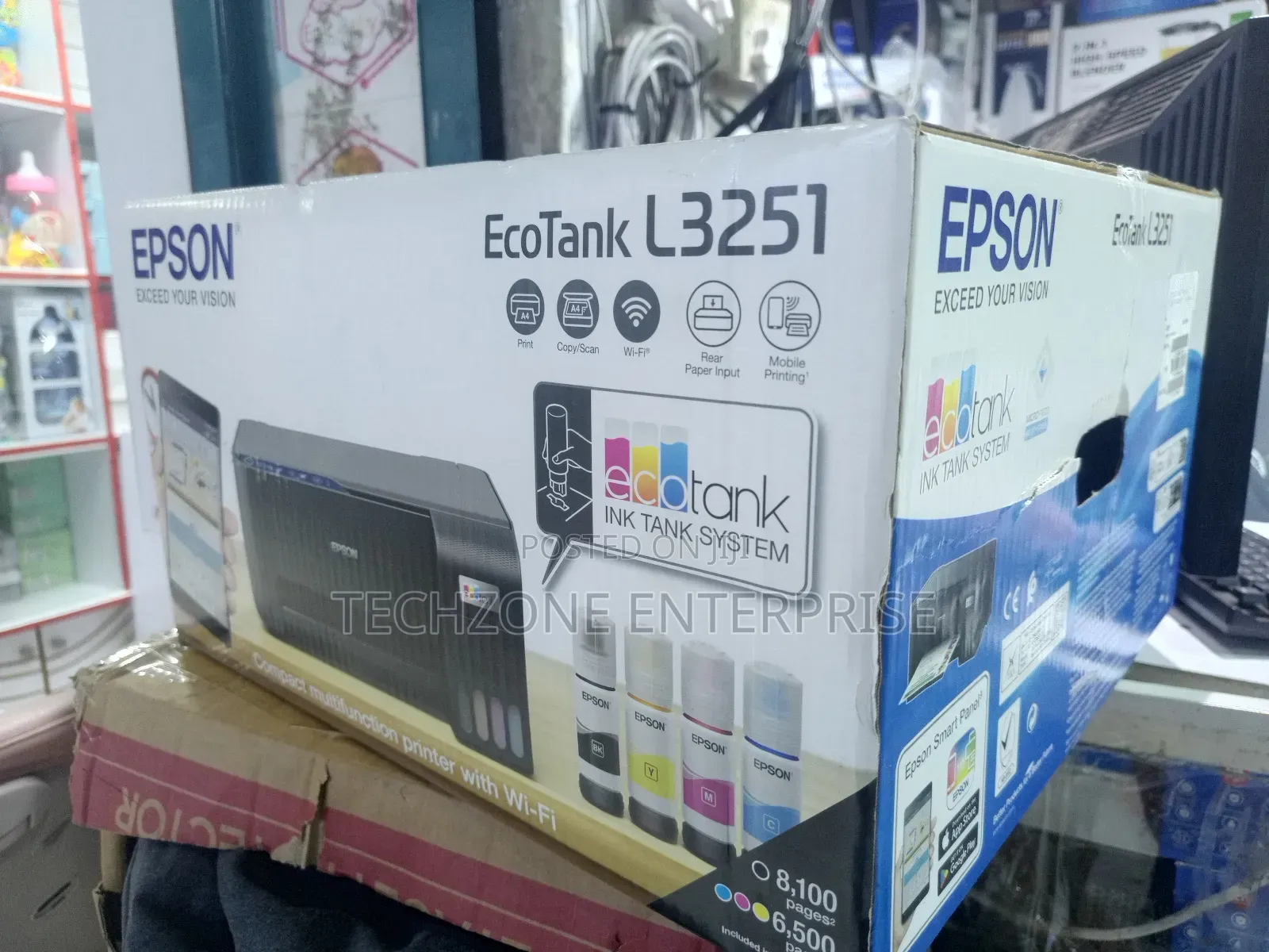 Epson Ecotank L3251 A4 Wifi All in One Ink Tank Printer Upto 3 Years 