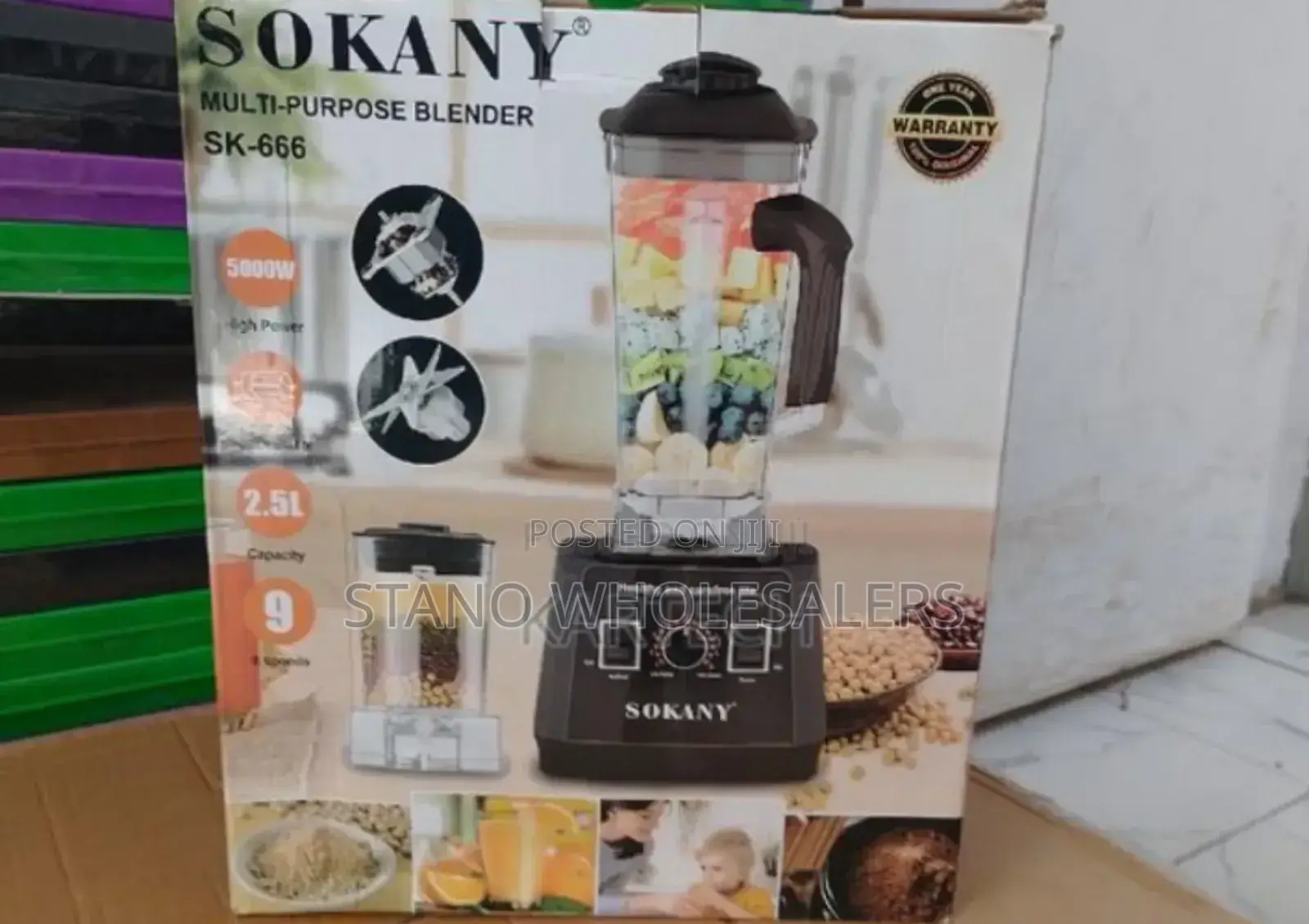 Colour Black New Sokanny Commercial Blender