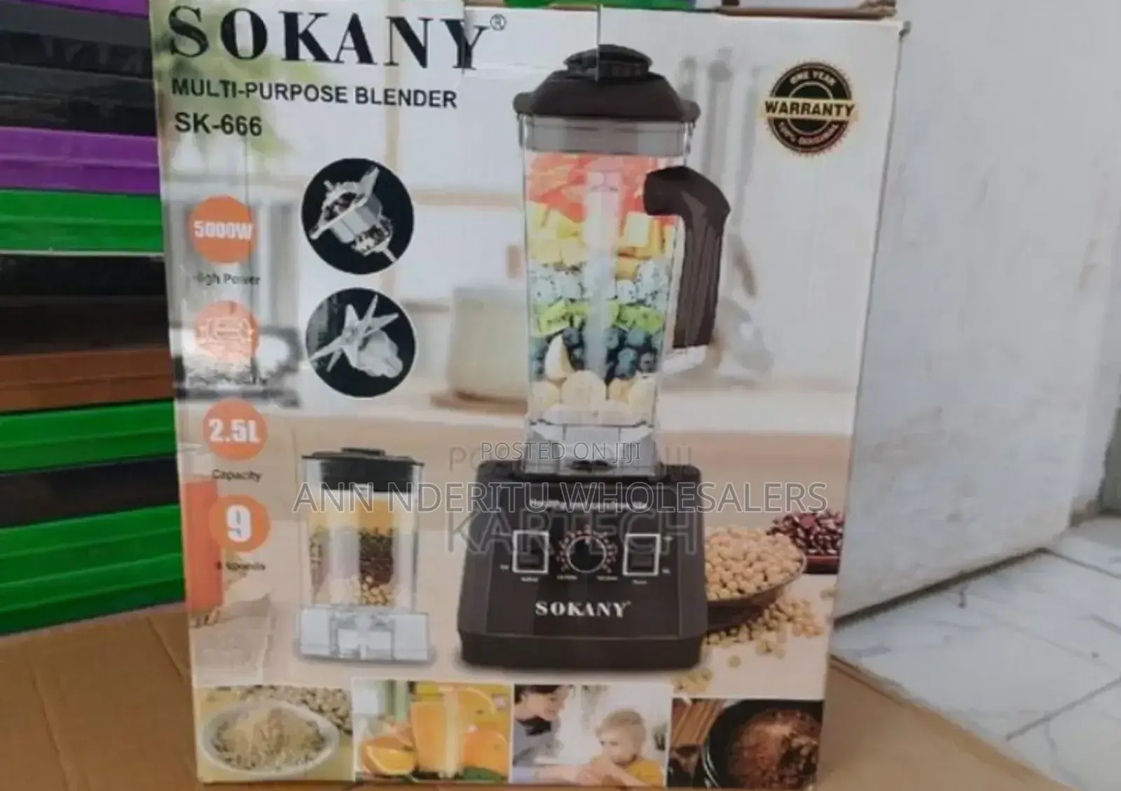 Colour Black New Sokanny Commercial Blender