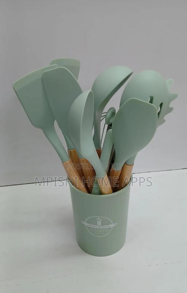 12 in 1 Cooking/ Serving Spoons Set With Holder - thumbnail 2