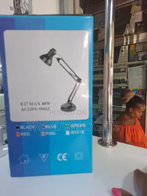 Adjustable Table Lamp With Stable Base Flexible Arm