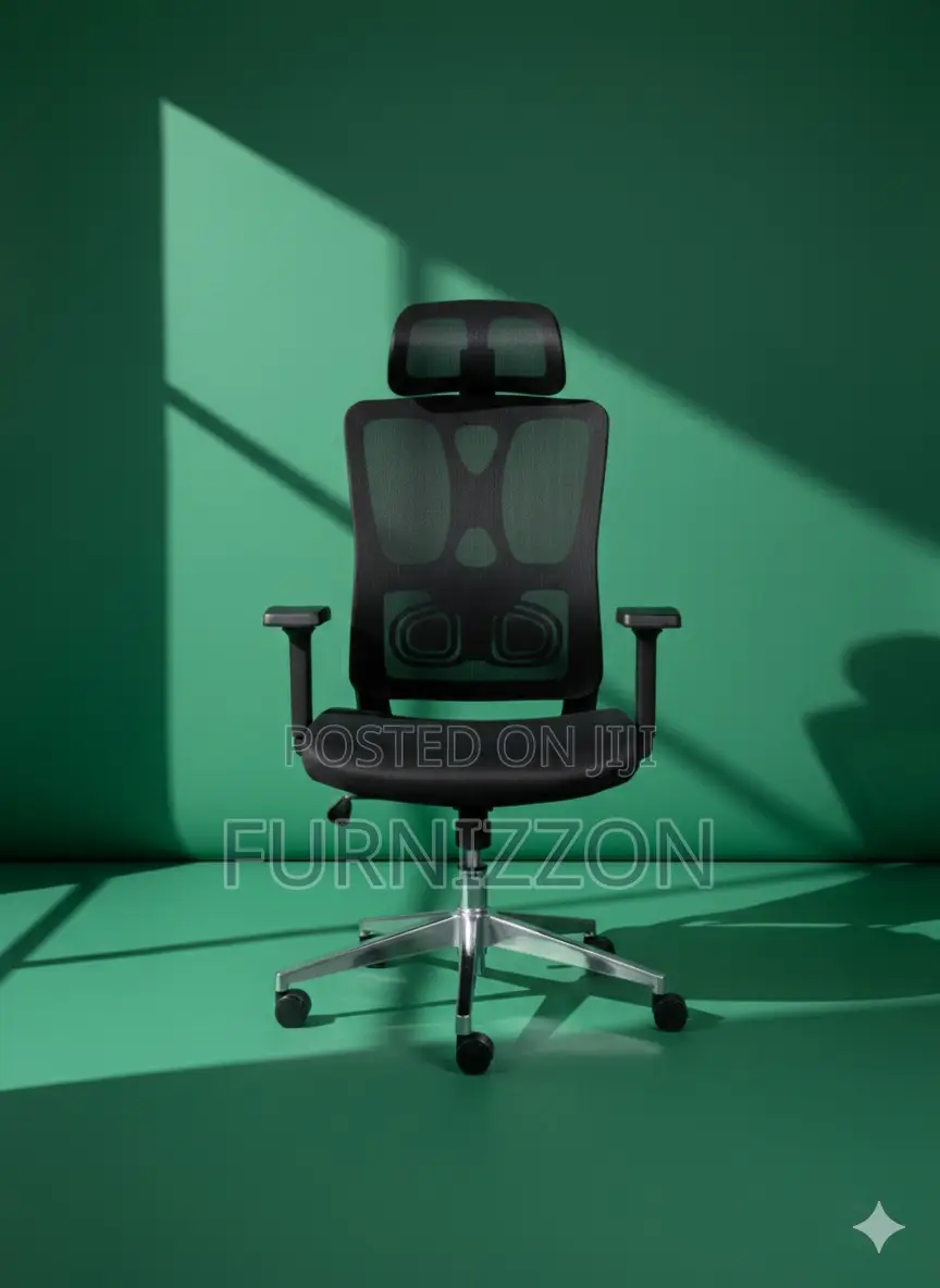 Height Adjustable Black High Back Mesh Chair