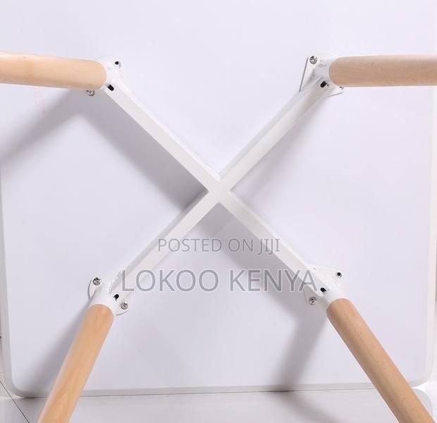 Dining Table; White-Nordic Wood MDF Top Dining Table - thumbnail 7