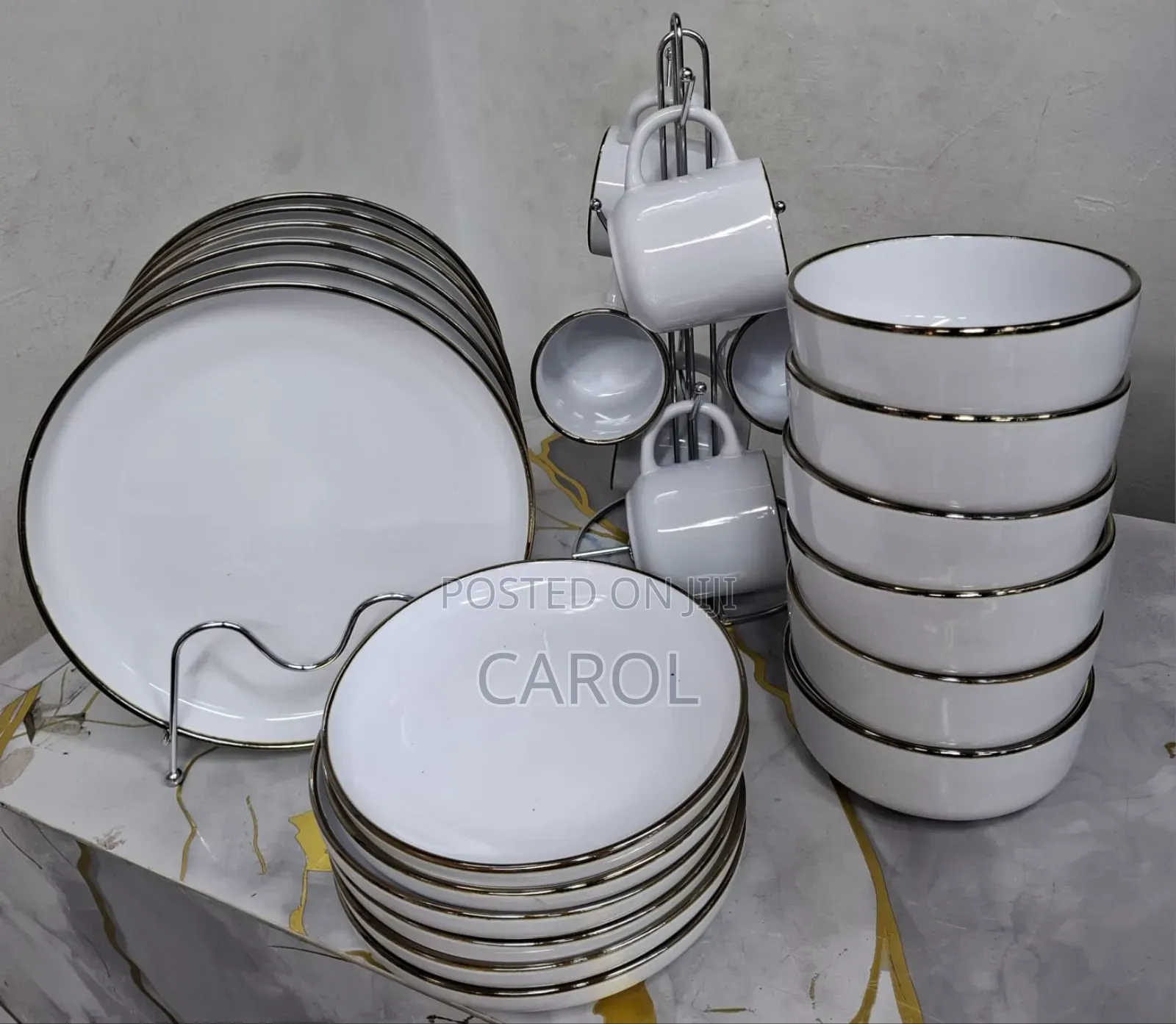 White Gold 24pcs Dinnerset Available