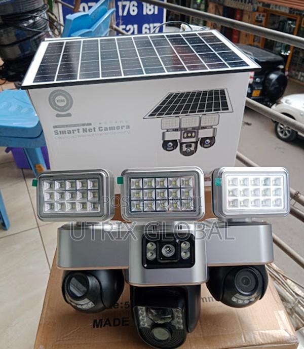 V380 4g Triple Lens Solar Cctv Camera