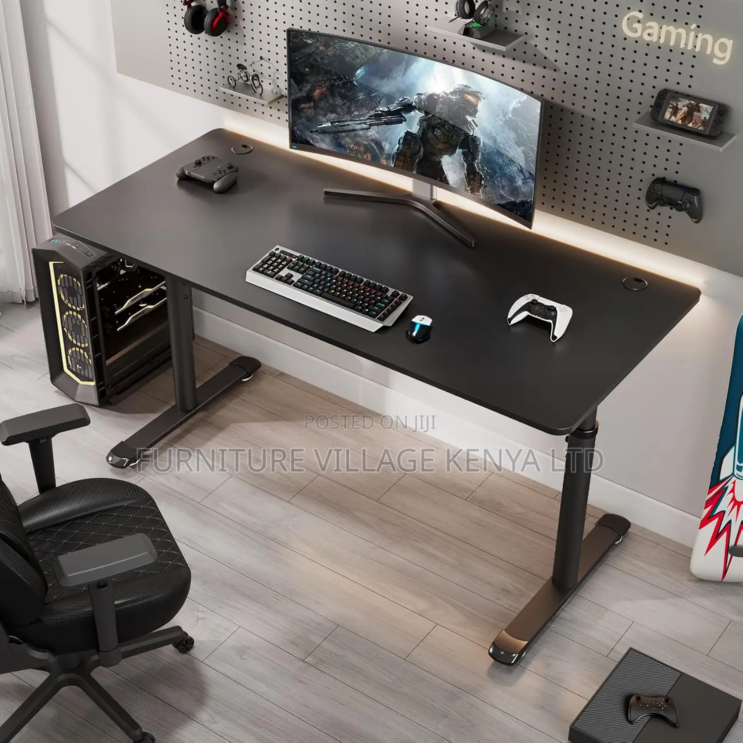 Height Adjustable Computer Gaming Desk