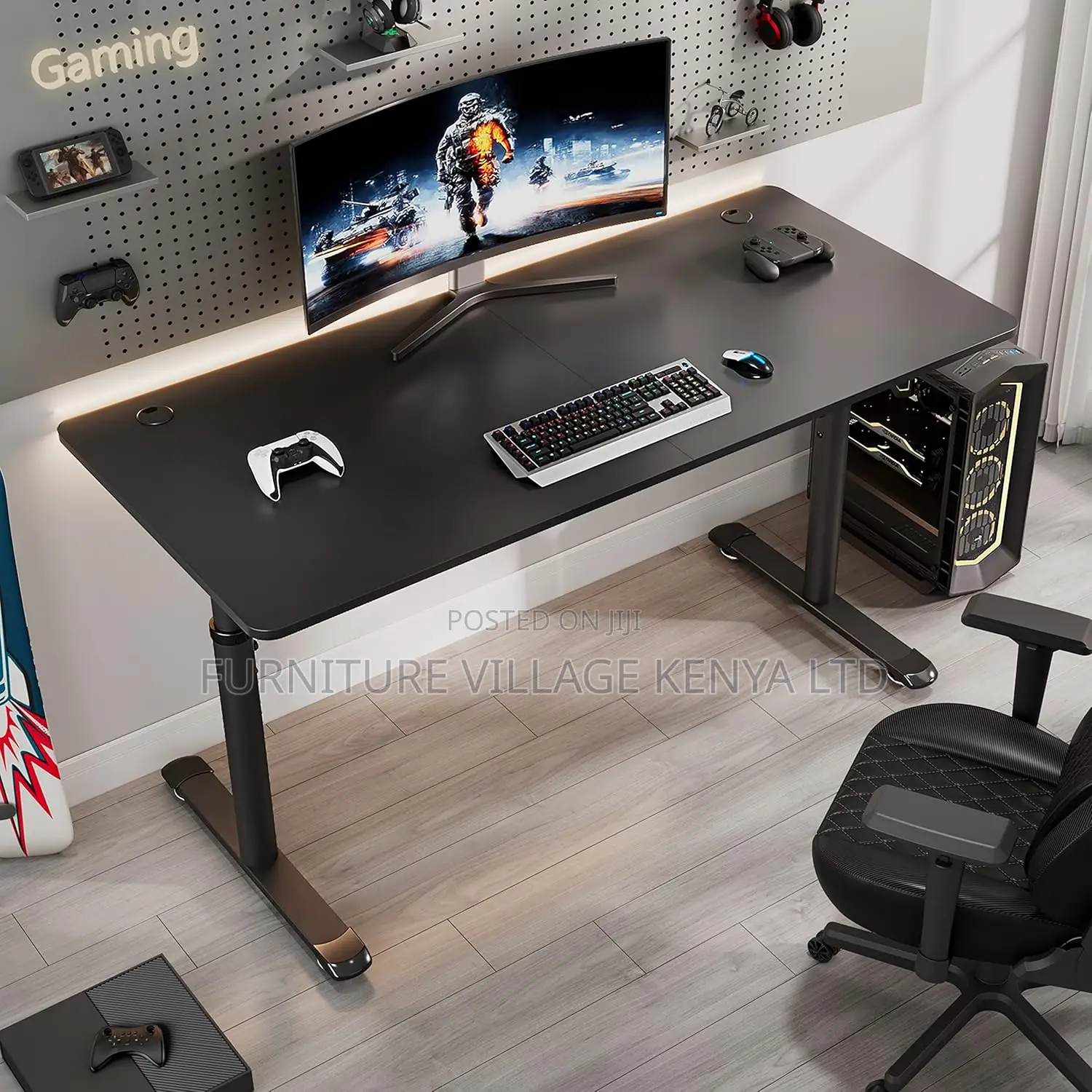 Height Adjustable Computer Gaming Desk