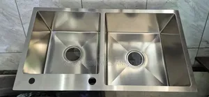 Silver Double Bowl Kitchen Sink