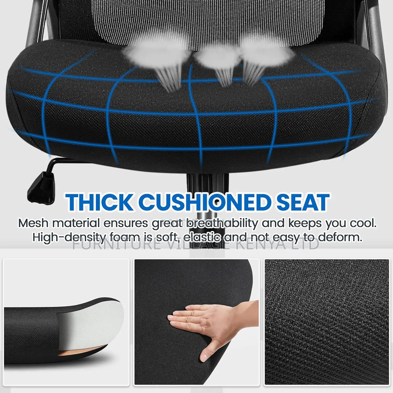 High-back Orthopedic Office Seat