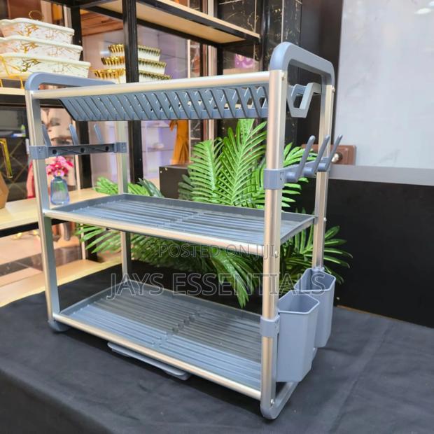 3 Tier Aluminium Dish Rack - main view