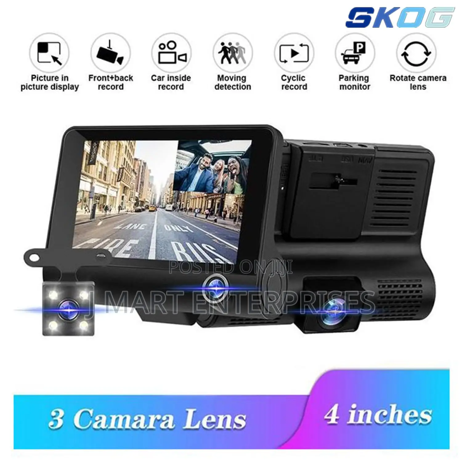Dash Cam 1080p Dual Car DVR Dashcam Full Hd Front and Rear