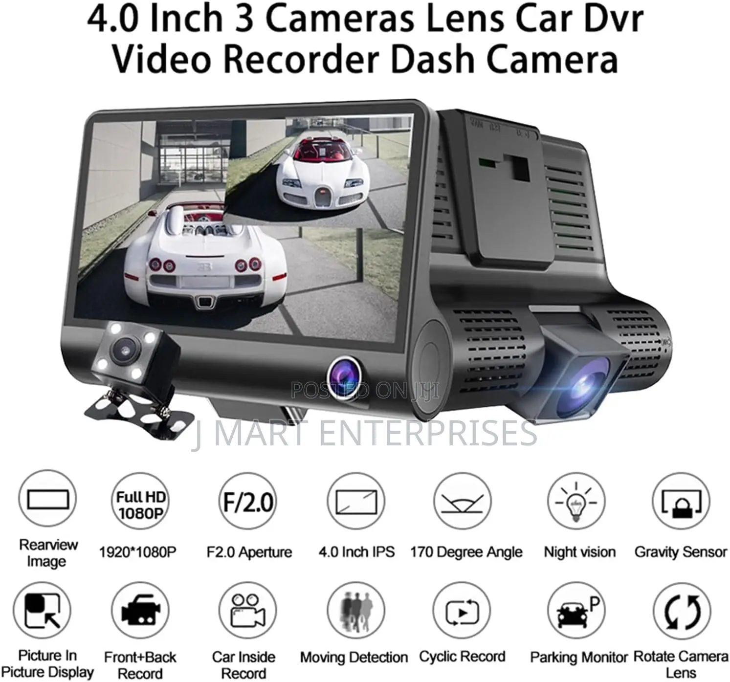 Smart Dual Dash Cam 1080p – Full Hd Front Rear Car