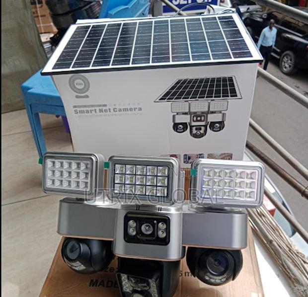 V380 4g Solar Rotating 3 Lens Cctv