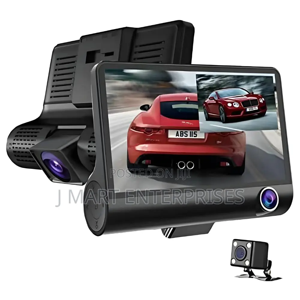 3 Channel Dash Cam 1080p, Front, Inside Rear Camera