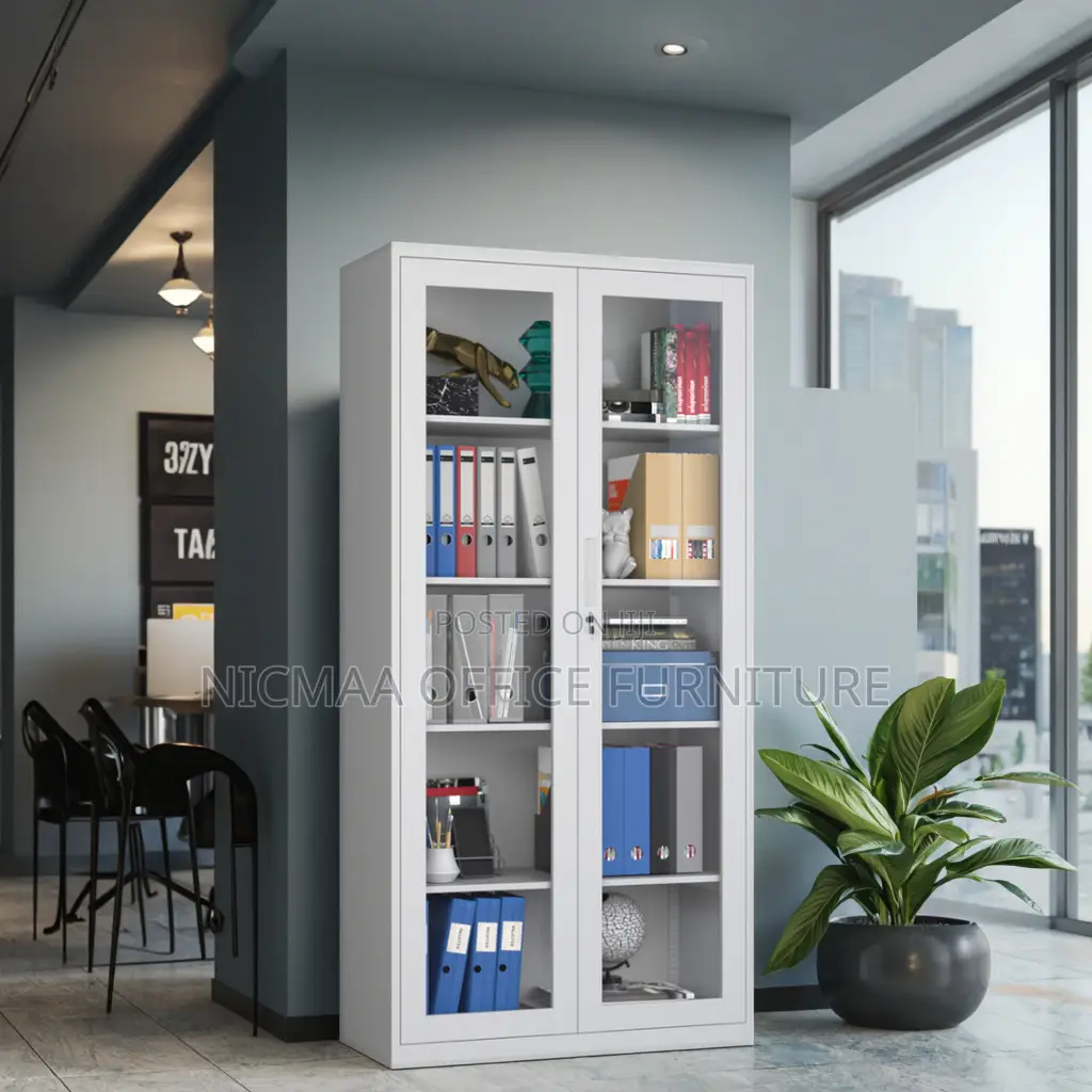 Multi-Level Organization Premium Glass-Door Cabinet