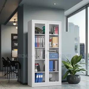 Multi-Level Organization Premium Glass-Door Cabinet