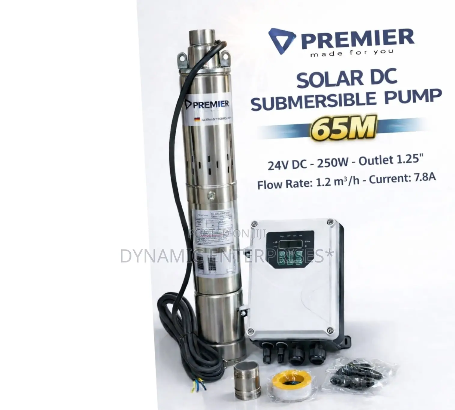 Premier 900w Solar Submersible Pump – 130m Head