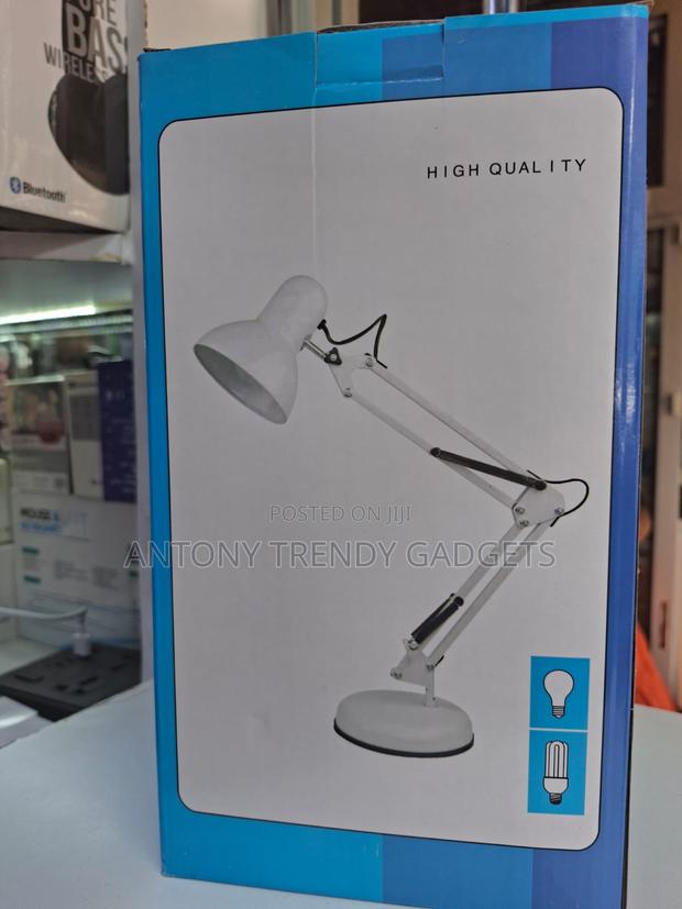 E27 Bulb Desk Lamp Adjustable Arm For Home & Office