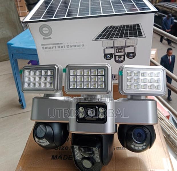V380 4g Solar Ptz Triple Lens Security Camera