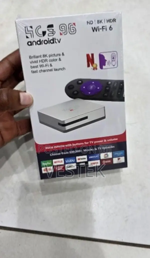 Hcs96 Tv Box Dual Wi-Fi Bt5.4 Voice Set-Top Box 4gb Ram 64gb Rom