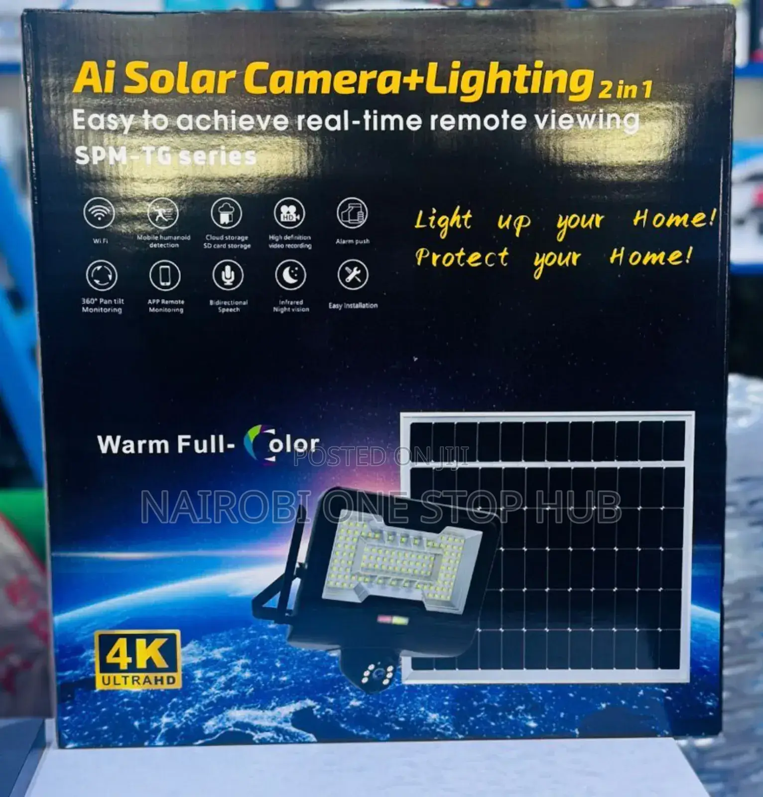 Ai 4g Solar Camera + Lighting 2 in 1 (Sim Card Supported)