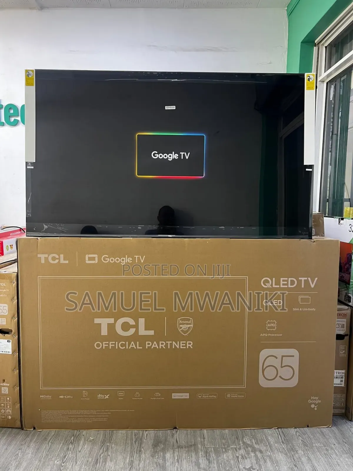 TCL 65′′ Qled Uhd Hdr10+ Google Smart Tv Latest Model