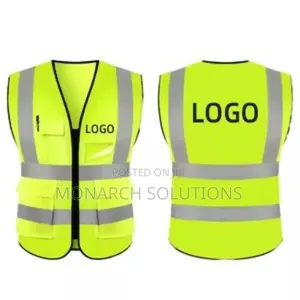 Yellow Executive Reflector Vest With Pockets