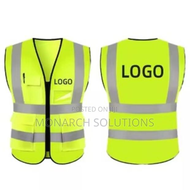 Yellow Executive Reflector Vest With Pockets