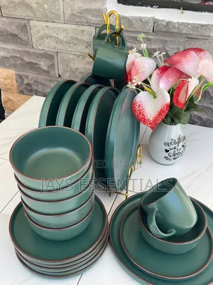 24pc Emerald Ceramic Dinner Set