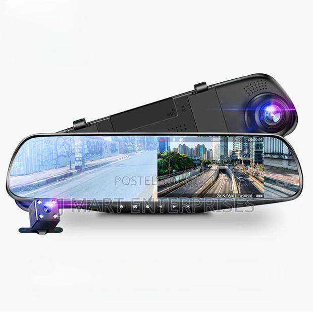1080p Dual Lens Mirror Dash Cam With 4.3" LCD Display,