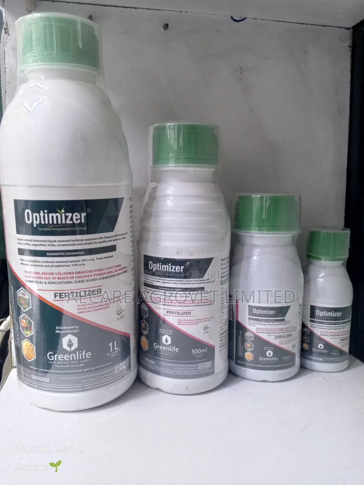 Optimizer Bio-Stimulant Foliar Fertilizer 1litre,500ml,250ml,100ml